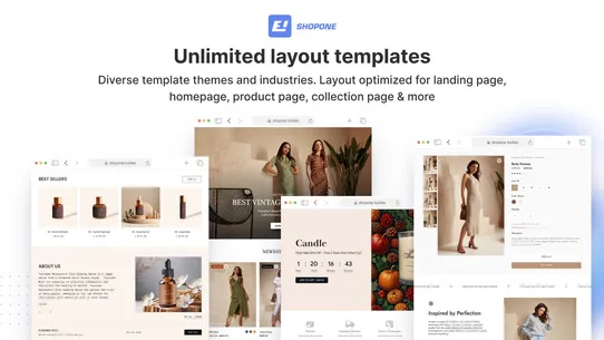 ShopOne Landing Page Builder screenshot