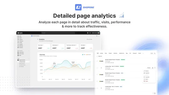 ShopOne Landing Page Builder screenshot
