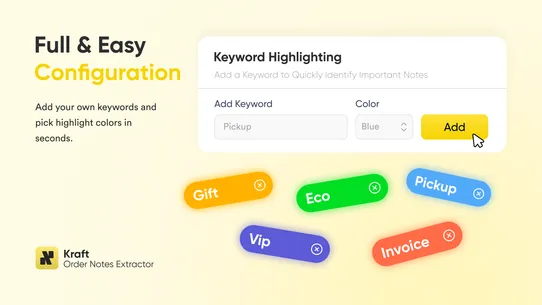 Kraft ‑ Order Notes Extractor screenshot