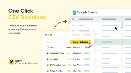 Kraft ‑ Order Notes Extractor screenshot