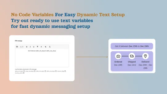 Estimated delivery date screenshot