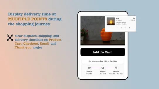 Estimated delivery date screenshot