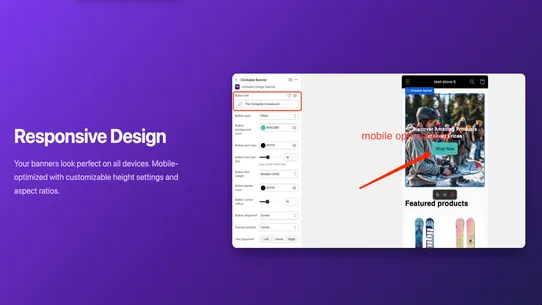 Clickable Image Banner &amp; Slide screenshot