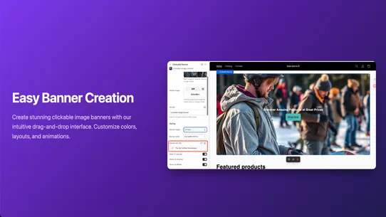 Clickable Image Banner &amp; Slide screenshot