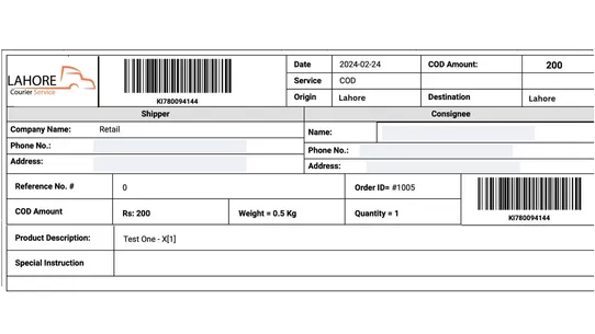 Lahore Courier Service screenshot