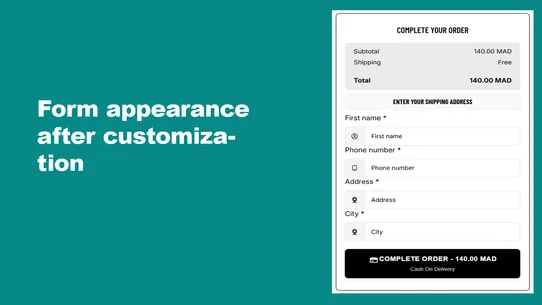 COD FormPay ‑ Order Form COD screenshot