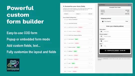 COD FormPay ‑ Order Form COD screenshot