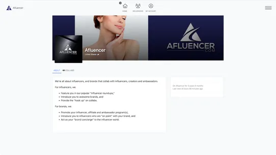 Afluencer Influencer Collabs screenshot