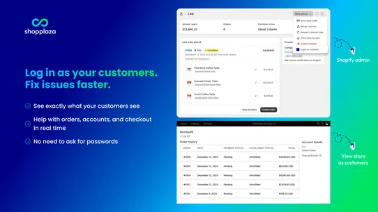 SP Login As Customer screenshot
