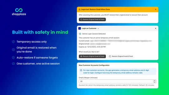 SP Login As Customer screenshot