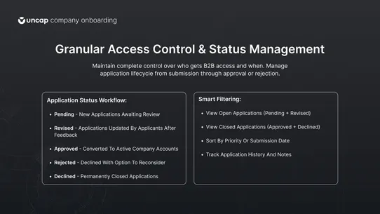 Uncap Company Onboarding screenshot