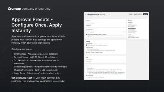 Uncap Company Onboarding screenshot