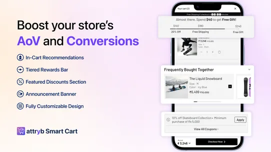 Attryb Smart Cart:Upsell &amp; AOV screenshot