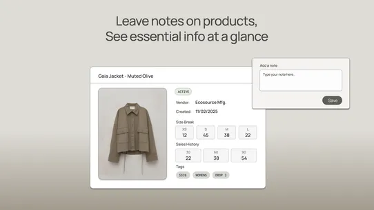 Size Grid — Inventory by Size screenshot