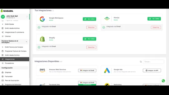 Wasabil Connector screenshot