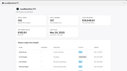 LeadMachineFYI screenshot