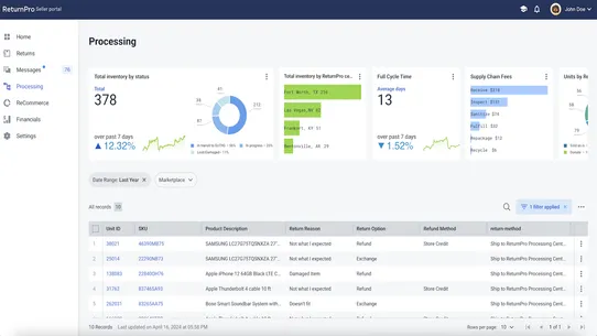 ReturnPro Returns Portal screenshot