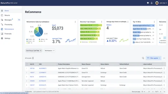 ReturnPro Returns Portal screenshot