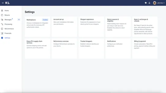 ReturnPro Returns Portal screenshot