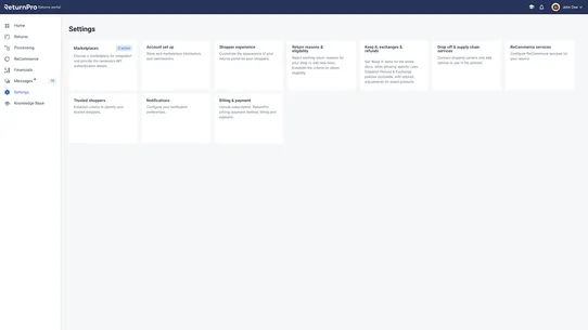 ReturnPro Returns Portal screenshot