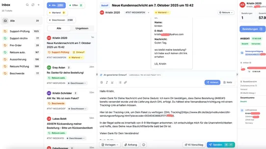 Resolvia AI Helpdesk &amp; Returns screenshot