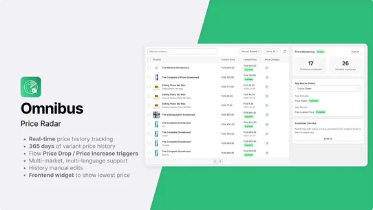 Omnibus Price Radar screenshot