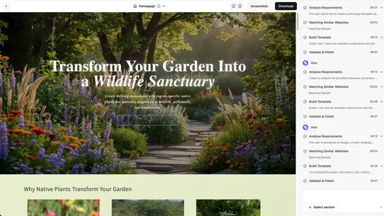 SiteMuse Landing Page Builder screenshot