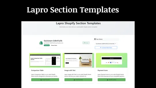 Lapro Theme Section screenshot