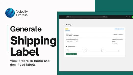 Velocity Express India screenshot