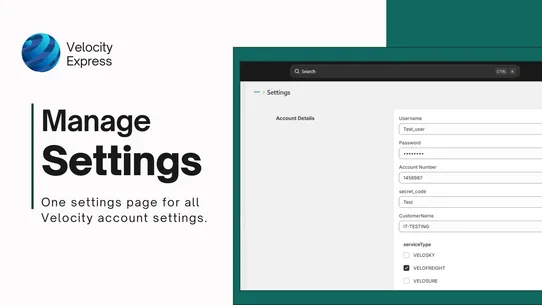 Velocity Express India screenshot