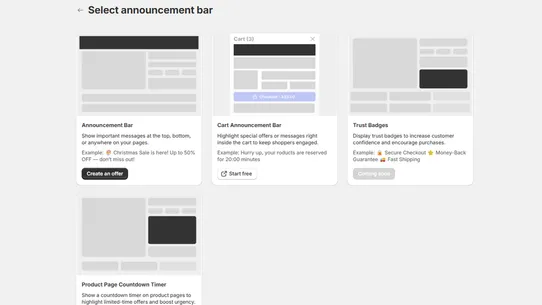 XB: Announcement Bar screenshot
