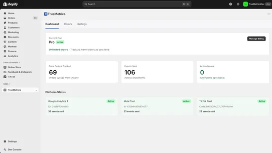TrueMetrics screenshot