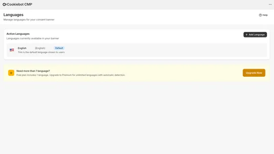 Cookiebot CMP: Privacy Consent screenshot