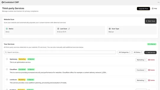 Cookiebot CMP: Privacy Consent screenshot