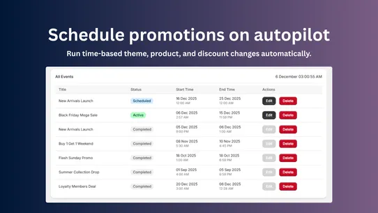 Eventify ‑ Promo Scheduler screenshot