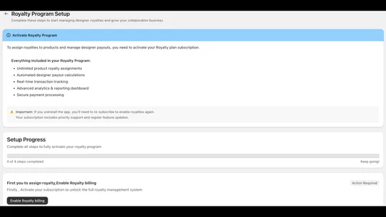 Royal ‑ Royalty Manager screenshot