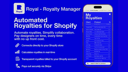 Royal ‑ Royalty Manager screenshot