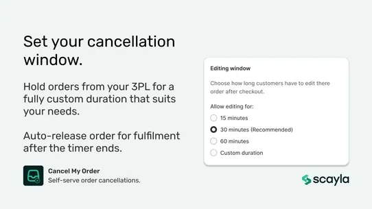 Cancel My Order screenshot