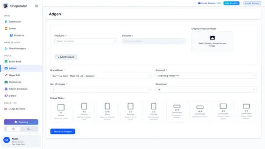 Shoperator ‑ AI Creatives screenshot