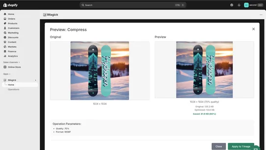 iMagick: bulk image optimizer screenshot