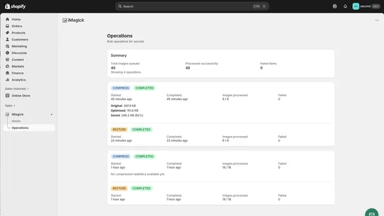 iMagick: bulk image optimizer screenshot