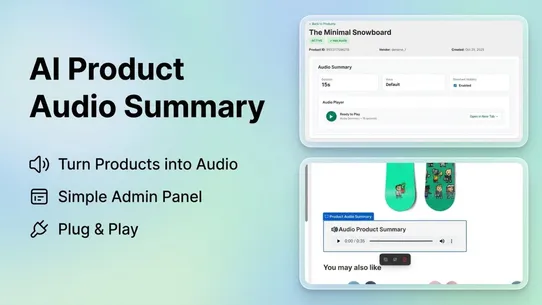 AI Product Audio Summary screenshot