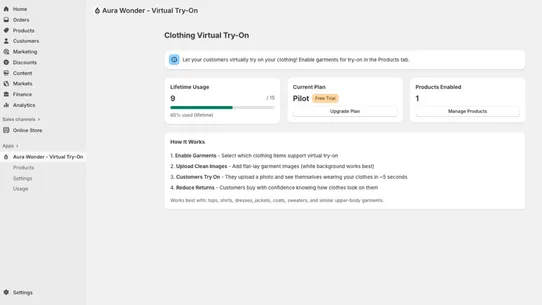 Aura Wonder ‑ Virtual Try‑On screenshot