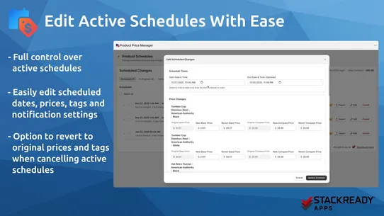 SR Product Price Manager screenshot