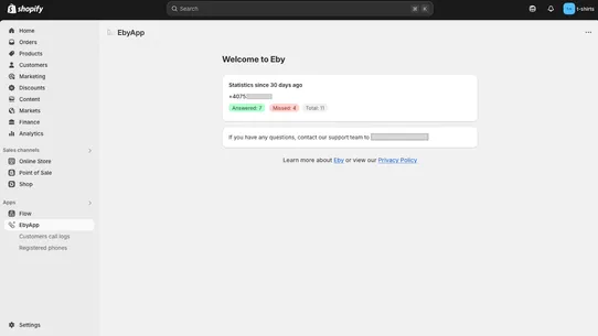 Eby ‑ Phone Orders by Call screenshot