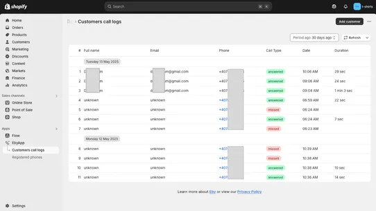 Eby ‑ Phone Orders by Call screenshot