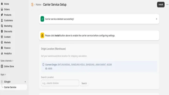 Songkir: Cek Ongkir Indonesia screenshot