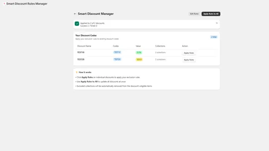 Smart Discount Rules Manager screenshot