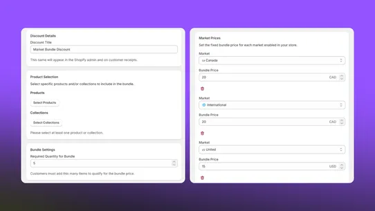 Market‑Based Fixed Discounts screenshot