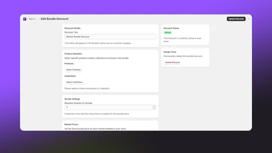 Market‑Based Fixed Discounts screenshot